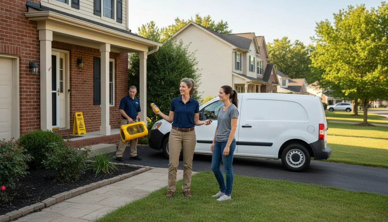 Residential water damage restoration in Harmony, NC
